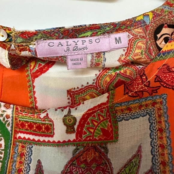 Calypso St. Barth Rare Tenaja Tank Top And Skirt Silk Set - Picture 6 of 12